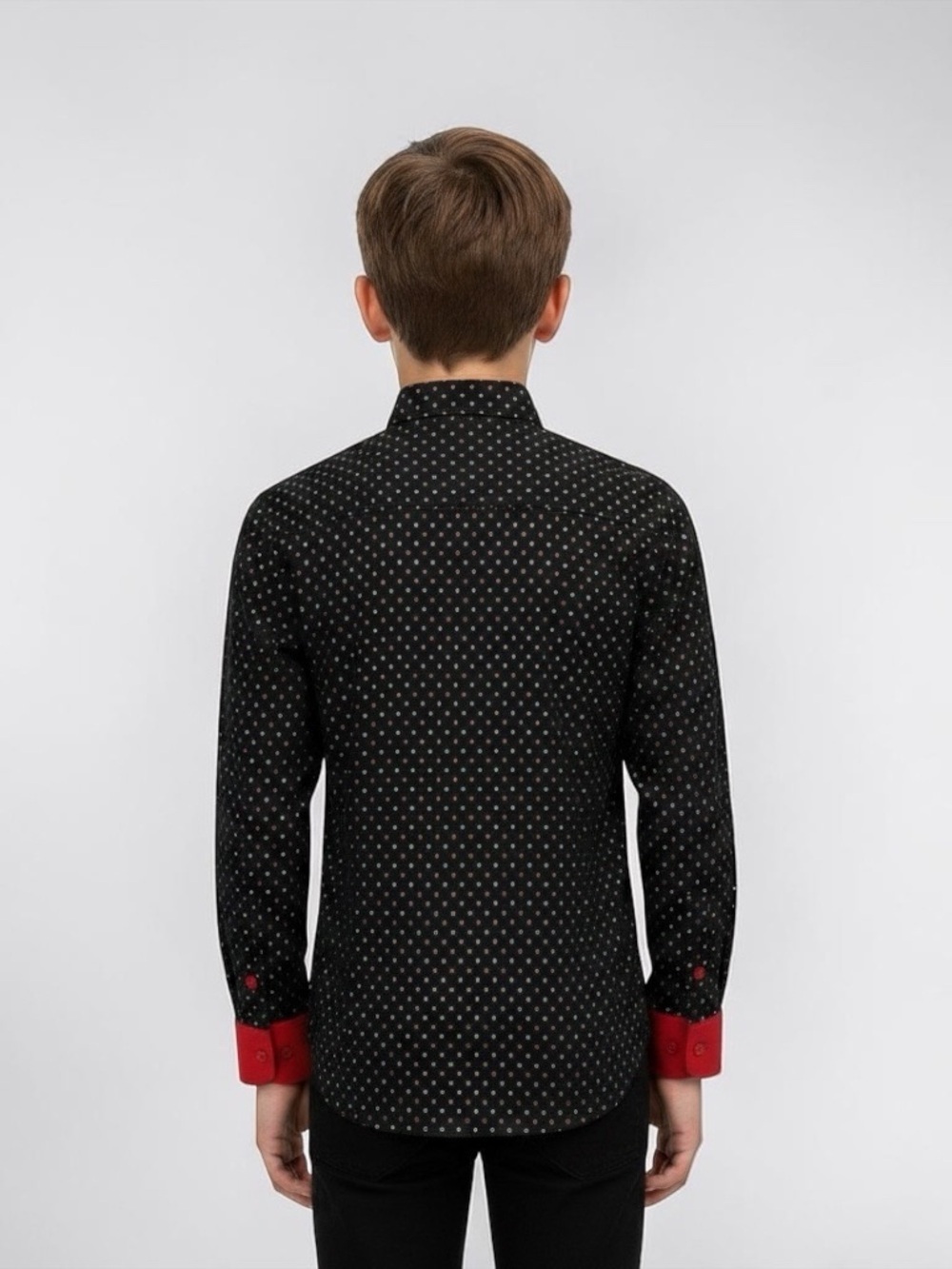 Elie Balleh Boys Dress Shirt Size 10 Modern Fit Black - Picture 2 of 5
